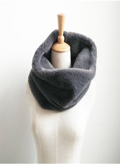 اشتري Solid Warm Fur Pullover Scarf في الامارات