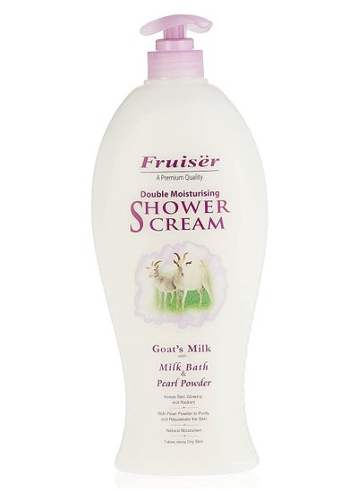 Buy Shower cream goats milk bath & pearl powder 1000ml in UAE