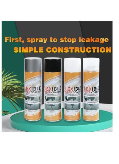 Buy Waterproofing Rubber Coat Spray Sealant For Roof Wall Cracks Pipes (700ML) Wise Goods QUICK Seal Flexible Rubber Coating Leak Repair Rubber Coating Spray Quick Seal Sealant For  Leaking Repair BLACK in UAE