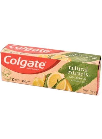 Buy Natural Extracts Toothpaste With Lemon Oil 75 ml in Saudi Arabia