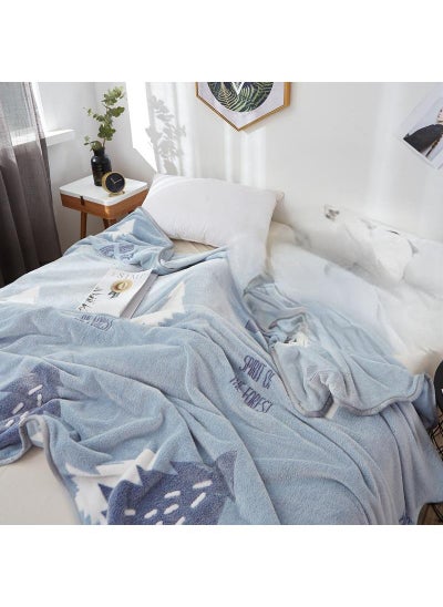 Buy 1-Piece Plant Pattern Cozy Blanket Air Conditioning Blanket in UAE