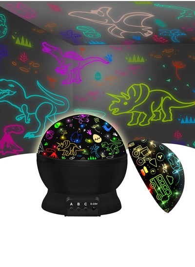 Buy Dinosaur Night Light Projector for kids Toys for boys Room, 360 Degree Rotation Projection Light for Toddler Nightlight Lamp Gifts for Boys Bedroom Decor in Saudi Arabia