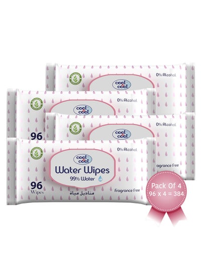 اشتري Water Wipes Baby Wipes 96s - Pack of 4 في الامارات