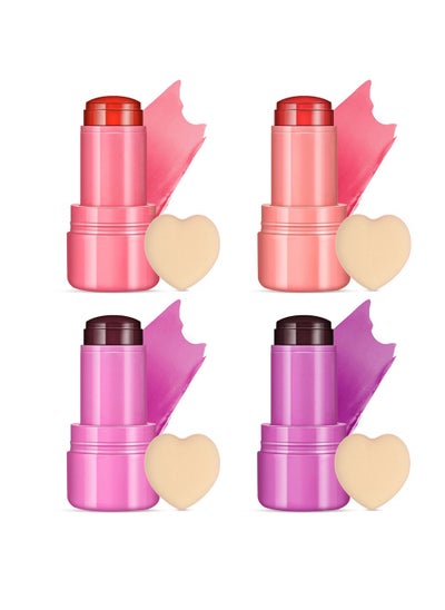 Buy Jelly Blush - Cooling Water Jelly Tint for Lip and Cheek Stain    -  Longlasting Moisturizing Blush Stick for Cheeks and Lips, Undereyes 4 Pieces in Saudi Arabia