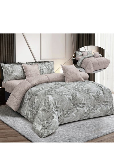 Buy Summer Bed Comforter Set For One And a Half 4 Pieces Two Sides Floral Pillowcase 170x220 CM in Saudi Arabia