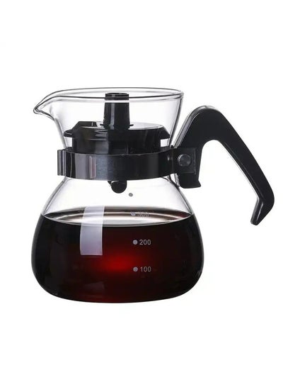 اشتري V60 coffee pot kettle teapot glass Japanese style 1-2 people to share Pour Over Glass Range Coffee Pot Coffee Server 01 في السعودية