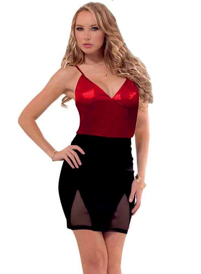 Buy A SHORT WOMEN`S DRESS WITH STRAPS FROM THE SHOULDER in Egypt