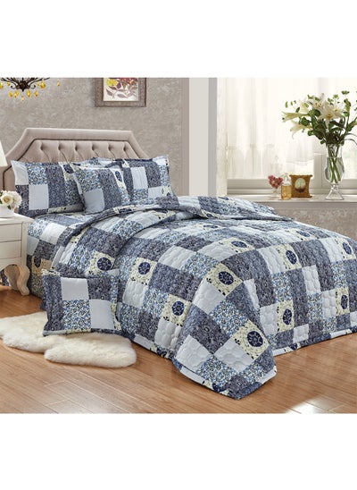 Buy Compressed Colored Comforter Set Single Size 4 Pieces 1 comforter + 1 bed sheet + 1 Pillowcase + 1 cushion case in Saudi Arabia