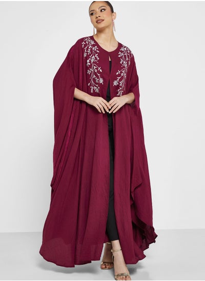 Buy Embroidered Cape Sleeve Abaya in UAE