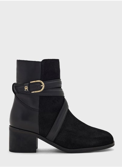 Buy Essential Mid Heel Buckle Boots in Saudi Arabia