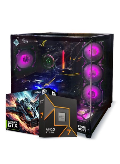 اشتري True Nort Gaming PC، AMD Ryzen 7-5800X، GTX 1650، 16 جيجابايت ذاكرة وصول عشوائي، 1 تيرابايت SSD، ويندوز 11 برو، علبة سوداء في الامارات