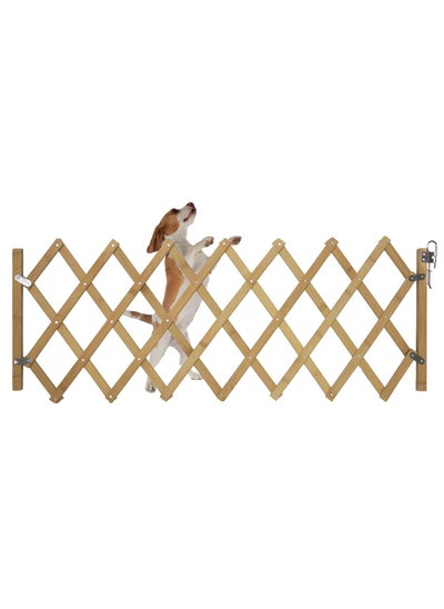 اشتري Door Safety Gate Retractable Isolation Fence for Dogs Pets for Doorway Stairs, Foldable Expandable Indoor Outdoor Use for Small Medium Pet Dog (48cm Height) Small في الامارات