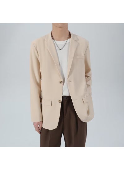 اشتري 1 x 5 pcs Casual Blazer Men Spring 2023 Slim Fit Khaki في السعودية