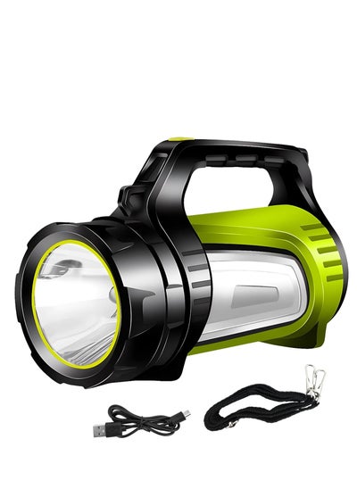 اشتري Rechargeable Spotlight, LED Handheld Spotlight with 1200LM, Power Bank, IP65 Waterproof Lantern Flashlight with Straps for During Hurricane, Emergency, Storms, Outages, Hiking, Camping, 1 Pcs في الامارات