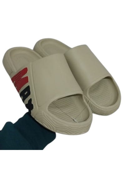 Buy Men's and youth's medical rubber slippers, beige color in Egypt