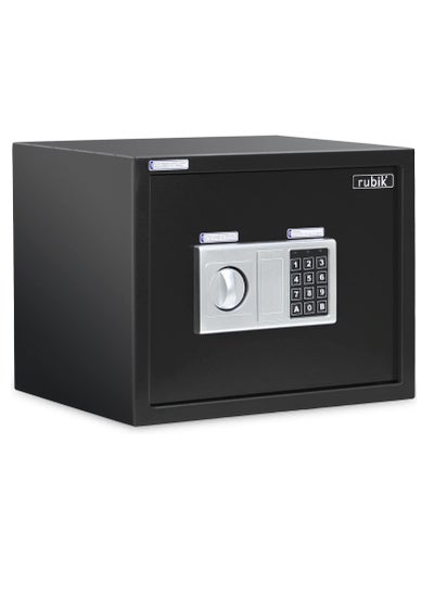 Buy Safe Box Large A4 Documents Size Safety Locker with Digital Keypad and Key Lock for Cash Jewelry Passports Home Office (Size 30x38x30cm) Black in UAE