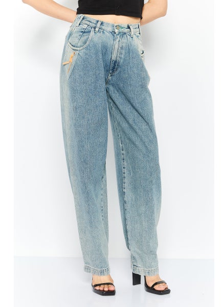 اشتري Women Regular Fit Wash Stretchable Jeans, Blue في الامارات