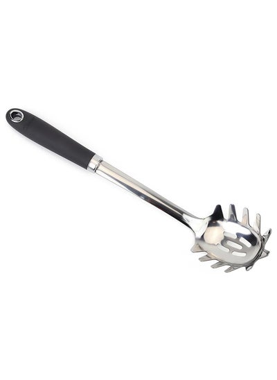 Buy Home Pro Stainless Steel Pasta Server With Handle Silver/Black in UAE