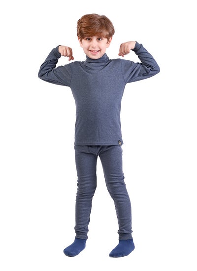 Buy Kids Boys Thermal 2 Pcs Pants and Top High Neck in Egypt