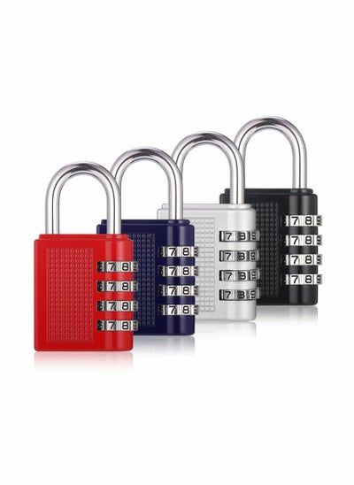 Buy Combination Padlock, KASTWAVE 4 Pcs Heavy Duty Metal Padlock for Gym Locker, Padlocks with Code, Gym Padlock, Locker Padlocks, Waterproof Combination Lock for Locker Outdoor Gate Shed in UAE