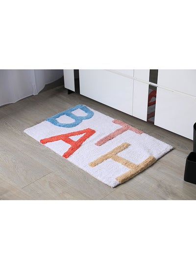 Buy Typo Bathmat White 50x80cm in UAE