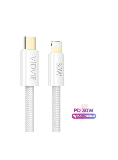 Buy Type-C to Lightning charger cable for data transfer and charging from Vidvie in Egypt