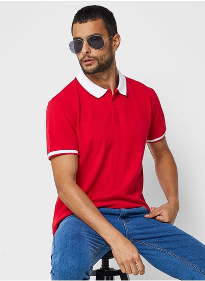 Buy Tape Detail Polo Shirt in Saudi Arabia