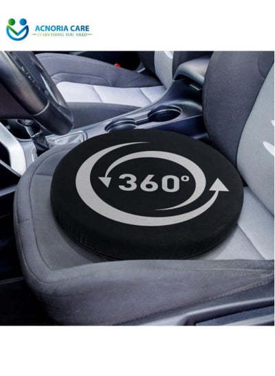 Buy Memory Foam Rotating Seat Cushion Suitable For Car Seats Wheelchairs Orthopedic Ergonomic Cushion Pain Relief - By Acnoria Care in Saudi Arabia