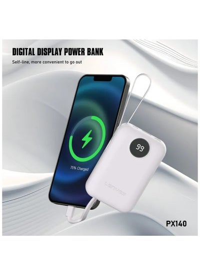 Buy 4 in1 cable Multi Devices 10000mAh Powerbank With Digital display Includes Lightning ,Type C & Android Cables in Saudi Arabia