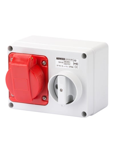 Buy Gewiss Fixed Interlocked Horizontal Socket-Outlet 3p+N+E 32A 346-415v - 50/60hz 6h - IP44 GW66020 in UAE