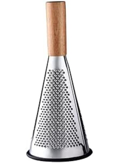 اشتري Cone Shaped Wooden Handle Stainless Steel Grater 3 Sides في مصر