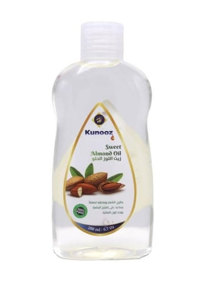 Buy Sweet Almond Oil for Skin and Hair Care from Kunuz H - 200 ml in Saudi Arabia