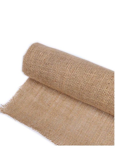 Buy Burlap Fabric Roll 48 cm x 5 meter Jute Hessian Cloth Table Runner for Crafts Kitchen Wedding Party Decor Table Cloth (1 Roll) in UAE