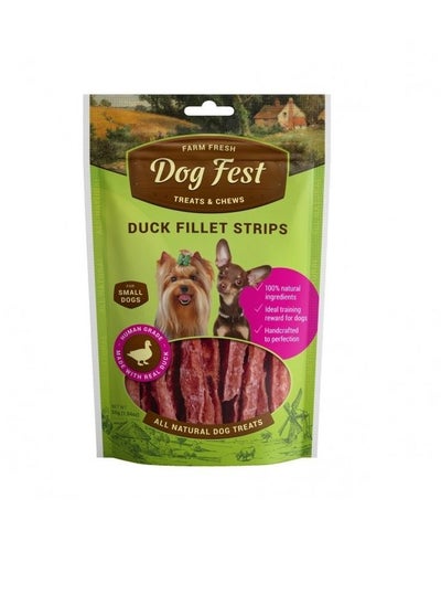 Buy Duck Fillet Strips Treats For Mini Dogs 55G in UAE