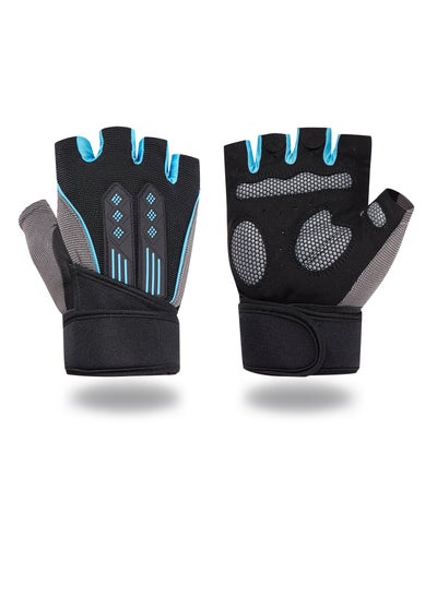 Buy Weight Lifting Gloves - Non-Slip Silicone Padding Workout Gloves for Men and Women in UAE