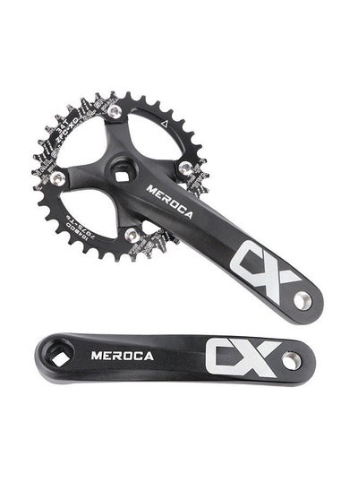 اشتري Mountain Bike Right Left Square Crank Arms Single Crank Ring Set 170MM 104 BCD Aluminum Alloy في السعودية