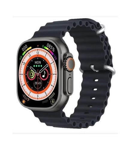 Buy T800 Ultra Series 8 (2023) Smart Watch 1.99 Inch IPS display NFC Bluetooth V5 Call Waterproof IP67 Wireless Charger - Black in Egypt