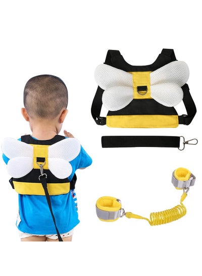 اشتري Baby Reins Harness Backpack, Toddler Safety Leash with Reins Toddler Reins and Harness Backpack Toddler Reins for Walking Backpack with Anti Lost Wrist Link for Kid في الامارات