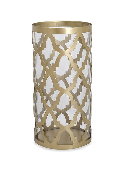 Buy Scala Candle Holder, Gold - 13.5x27 cm in UAE