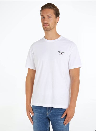 Buy Men's Regular Fit T-Shirt - Cotton, White in UAE