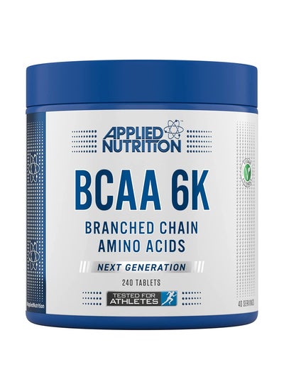 Buy BCAA 6000mg Capsules -240 Tablets- Leucine, Isoleucine & Valine, for Endurance, Performance & Recovery, Vegan in UAE