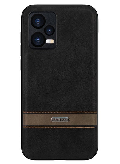 Buy Rich Boss Leather Back Cover For Xiaomi Redmi Note 12 Pro 4G (Black) in Egypt