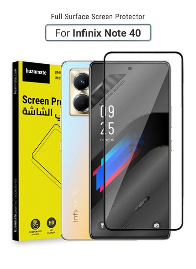 Buy Infinix Note 40 4G/5G Screen Protector – Premium Edge to Edge Tempered Glass, High Transparency, Delicate Touch, Anti-Explosion, Smooth Arc Edges, Easy Installation in Saudi Arabia