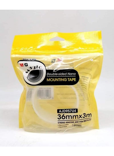 اشتري M&G Double-Sided Nano Mounting Transparent Tape - 36mm- No:AJD957U4 في مصر