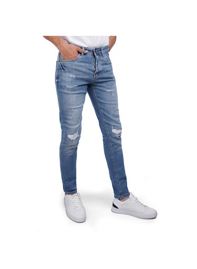 Redbat men's dark blue super skinny jeans offer at Sportscene