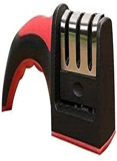 Buy Other Kitchen Knife Sharpener- Knife Sharpener Professional 3 Stage Sharping System for Steel Knives (Black) in Egypt