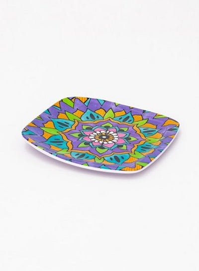 Buy Bright Designs Melamine Small Plate  6 Pieces
  (L 18cm W 18cm)Mandala in Egypt