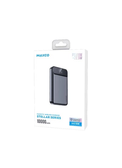 Buy Maxco MP15 Stellar Series 10000mAh Magnetic Wireless Charging 15W – Gray in Egypt