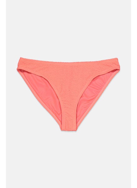 Buy Women Textured Bikini Bottom, Pink in Saudi Arabia