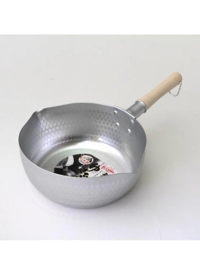 Buy Aluminum Saucepan with Wooden Handle, Tea Pan, Rice Pan, Sauce Pan, Milk Pan, Coffee Pan (20cm) in UAE